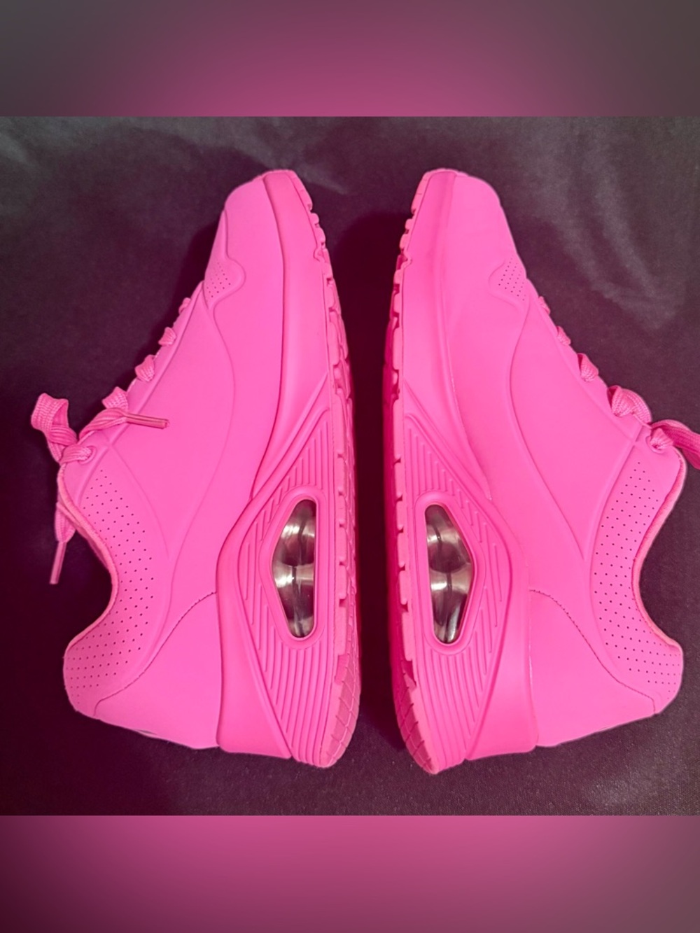 Skechers Hot Pink Women's Air-Cushioned Athletic Sneakers - Picture 4 of 16